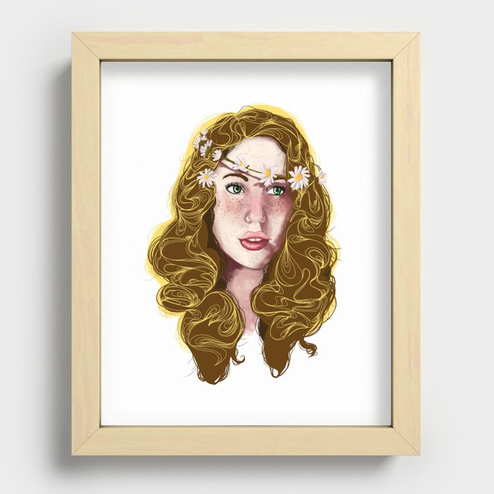 Flowers In Your Hair.... Recessed Framed Print