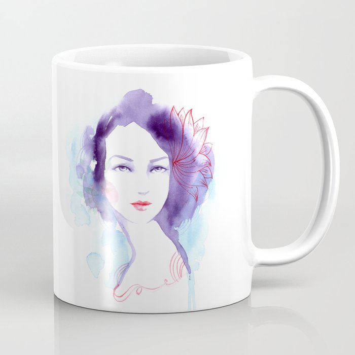 Nicole Watercolor Painting Coffee Mug By Alicekoswara Society6