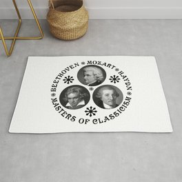 Masters Of Classicism - Mozart, Beethoven, Haydn - Black - CS Area & Throw Rug