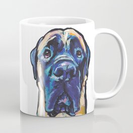 Fun ENGLISH MASTIFF Dog bright colorful Pop Art Painting by LEA Coffee Mug