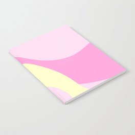 Abstract: yellow and pink stripes Notebook