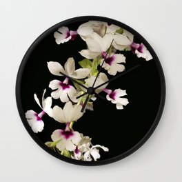 Calanthe rosea Orchid Wall Clock