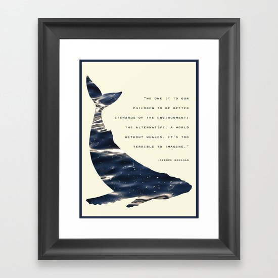 World Without Whales Framed Art Print