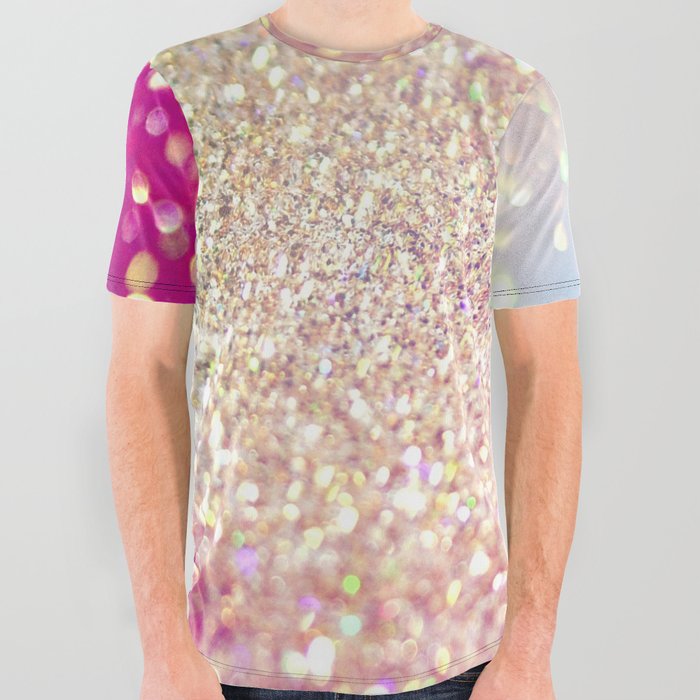 Mermaid Glitter All Over Graphic Tee