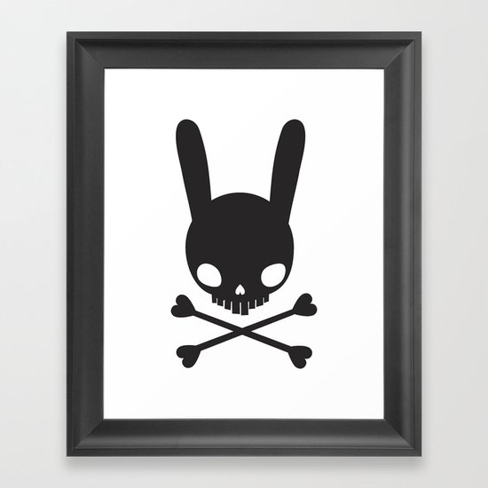 SKULL BUNNY OF PIRATES Framed Art Print