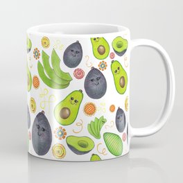 Avocado Ilustration Pattern Coffee Mug
