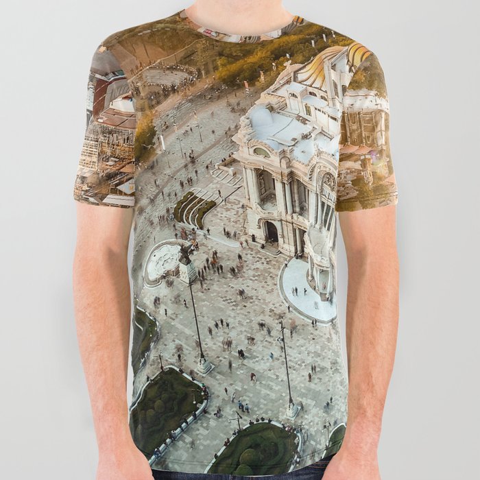 Mexico Photography - Historical Building In Mexico City All Over Graphic Tee