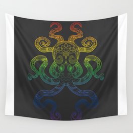 Color Me Octopus - Rainbow Pride Wall Tapestry