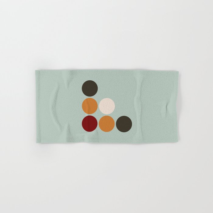 Akateko - Classic Colorful Minimal Retro Dots Hand & Bath Towel