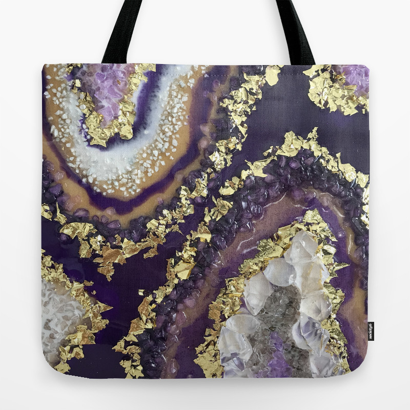 Geode Resin Painting Tote Bag By Paintingsbyagnes Society6