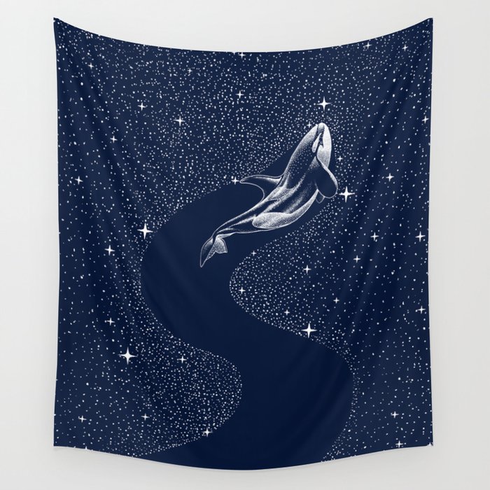 starry orca Wall Tapestry