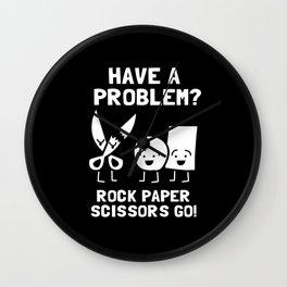 Rock Paper Scissors Have A Problem Wall Clock