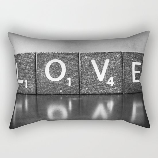 Love is a Beautiful Word - a fine art photograph Rectangular Pillow