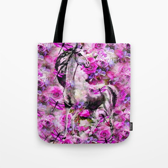 Horse in the Garden Tote Bag