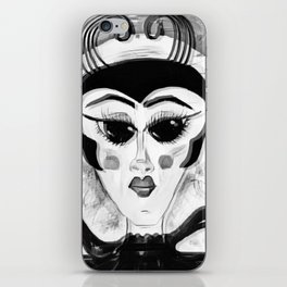 Maleficent the Bee Queen black and white edit iPhone Skin