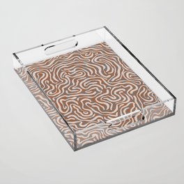 Blue & Brown Pattern Acrylic Tray