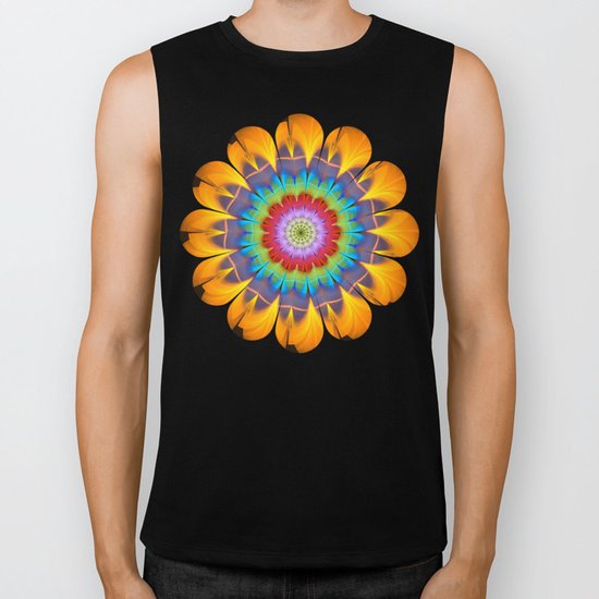 Tropical fantasy flower Biker Tank