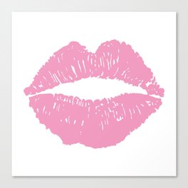 Light Pink Lips Canvas Print