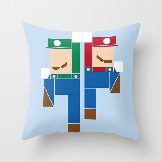 Super Bro High Five Throw Pillow