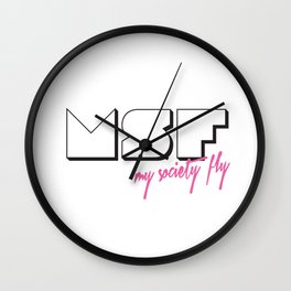 MSF Whiteout - My Society Fly Wall Clock | Music, People 