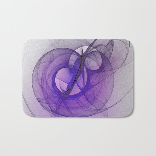Mystery purple abstract fractal Bath Mat