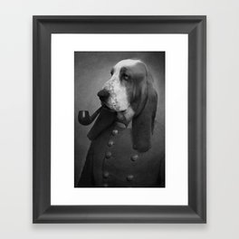 Smoking Dog Framed Art Print