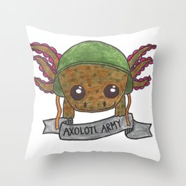 Wild Type Axolotl Throw Pillow