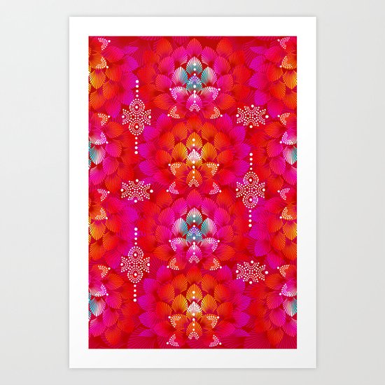 Variations on A Feather IV - Stars Aligned (Firebird Edition) Art Print