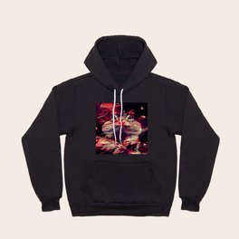 Squirrel with Nuts in Mouth Cartoon Drawing Hoody