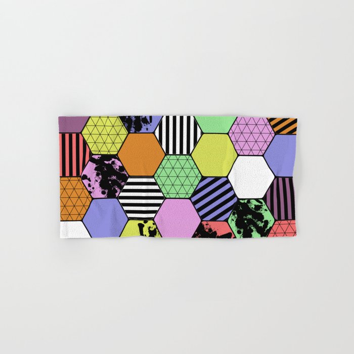 Pastel Tex Hex Abstract Geometric Pastel Themed Hexagon