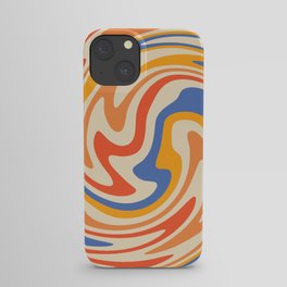 70s Retro Swirl Color Abstract 2 iPhone Case