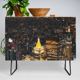 NYC Colorful Night | Travel Photography | New York City Credenza