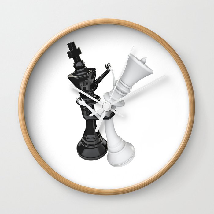 Chess dancers Wall Clock