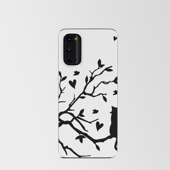 Cat In Tree Black And White Android Card Case
