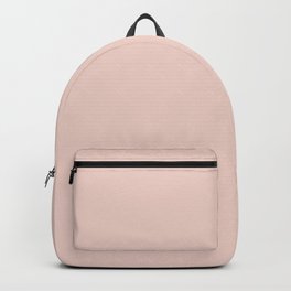 Pastel Peachy Pink Solid Color Pairs PPG Cool Cantaloupe PPG1066-3 - All One Single Shade Hue Colour Backpack
