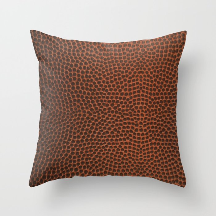 Football Basketball Leather Texture Skin Throw Pillow By