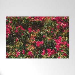 Vintage Flower Festival | Pink Flowers in Bush | Nature & Travel Photography Welcome Mat
