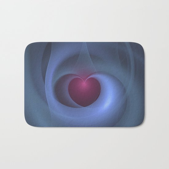 Take Care of My Heart Fractal Bath Mat