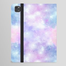 Pink Blue Nebula Painting iPad Folio Case