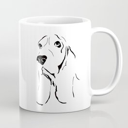 Basset hound line art black and white Coffee Mug