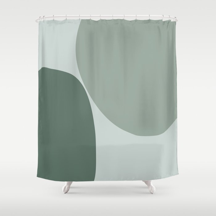 Bold Shapes Minimal Poetry 03 Shower Curtain