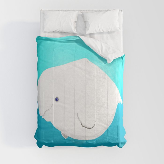 Fat Beluga Whale Comforter