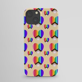 LGBT Rainbow Hearts iPhone Case