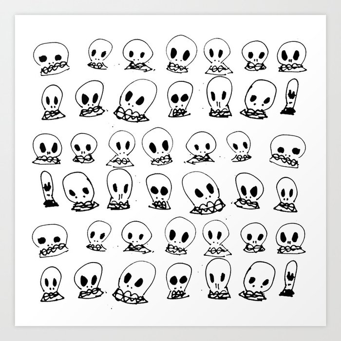 spooky bones Art Print