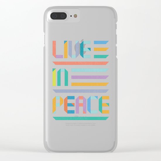 Live In Peace Clear iPhone Case