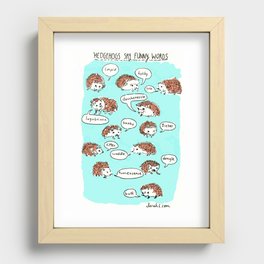 Hedgehogs Say Funny Things Recessed Framed Print