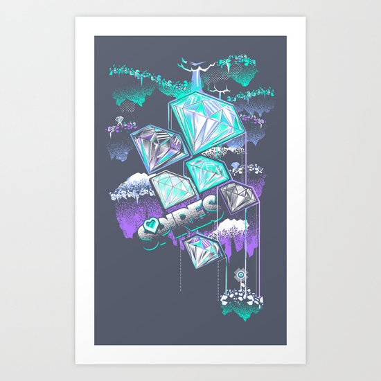 Water/Diamond Paradox Art Print