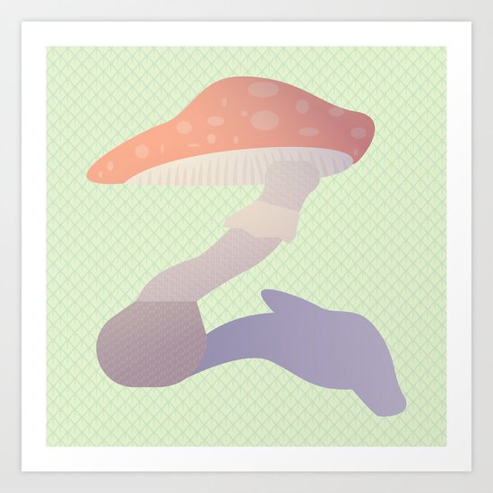 Z Mushroom Art Print