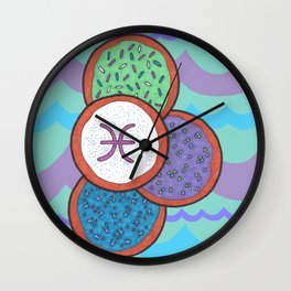 Pisces Astrological Sign Cookies Wall Clock