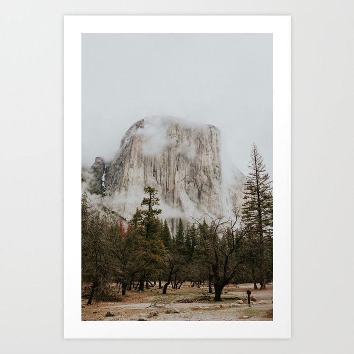 El Cap in the Fog Art Print